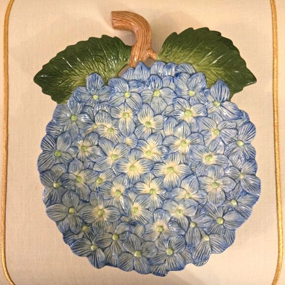 Fitz & Floyd Canape Plate Bountiful Blossoms 9.5" Small Chip Filled (see pic 2) - Picture 1 of 4